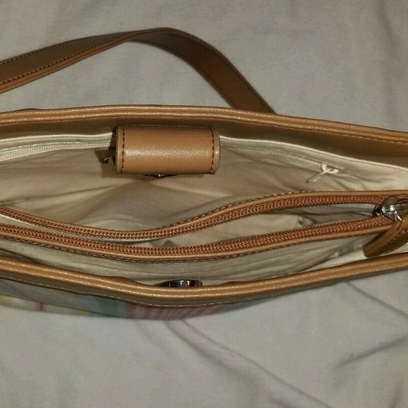 Fossil Multi-Color Stripe Purse shoulder Handbag - Picture 4 of 7